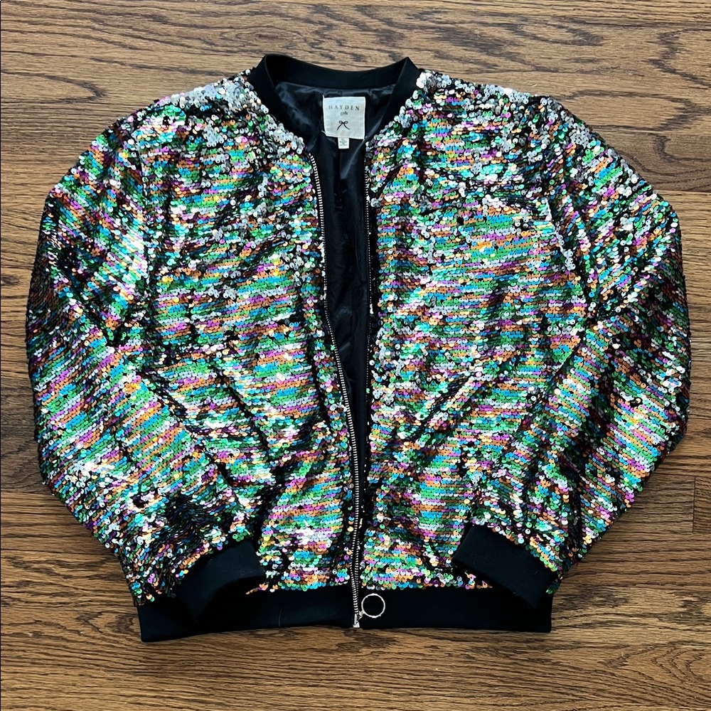 Girls’ Colorful Sequin Jacket